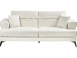 Sofa 3 personers SKIVE Boucle Hvid