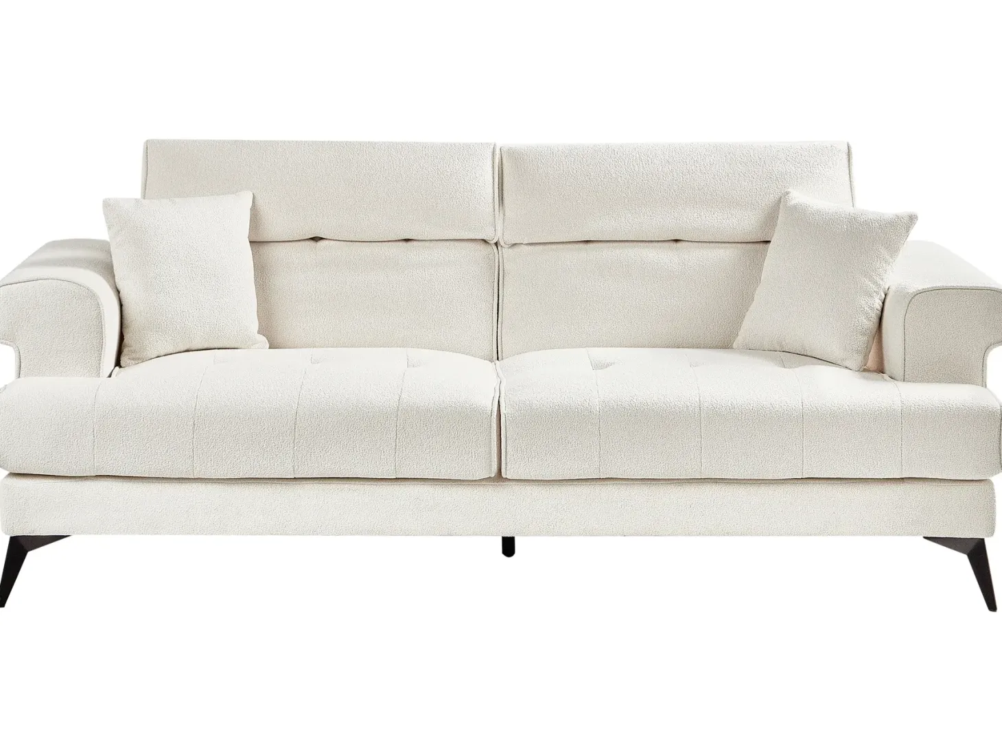 Sofa 3 personers SKIVE Boucle Hvid