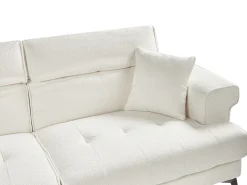 Sofa 3 personers SKIVE Boucle Hvid