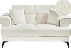 Sofa 2 personers SKIVE Boucle Hvid