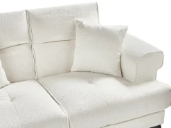 Sofa 2 personers SKIVE Boucle Hvid