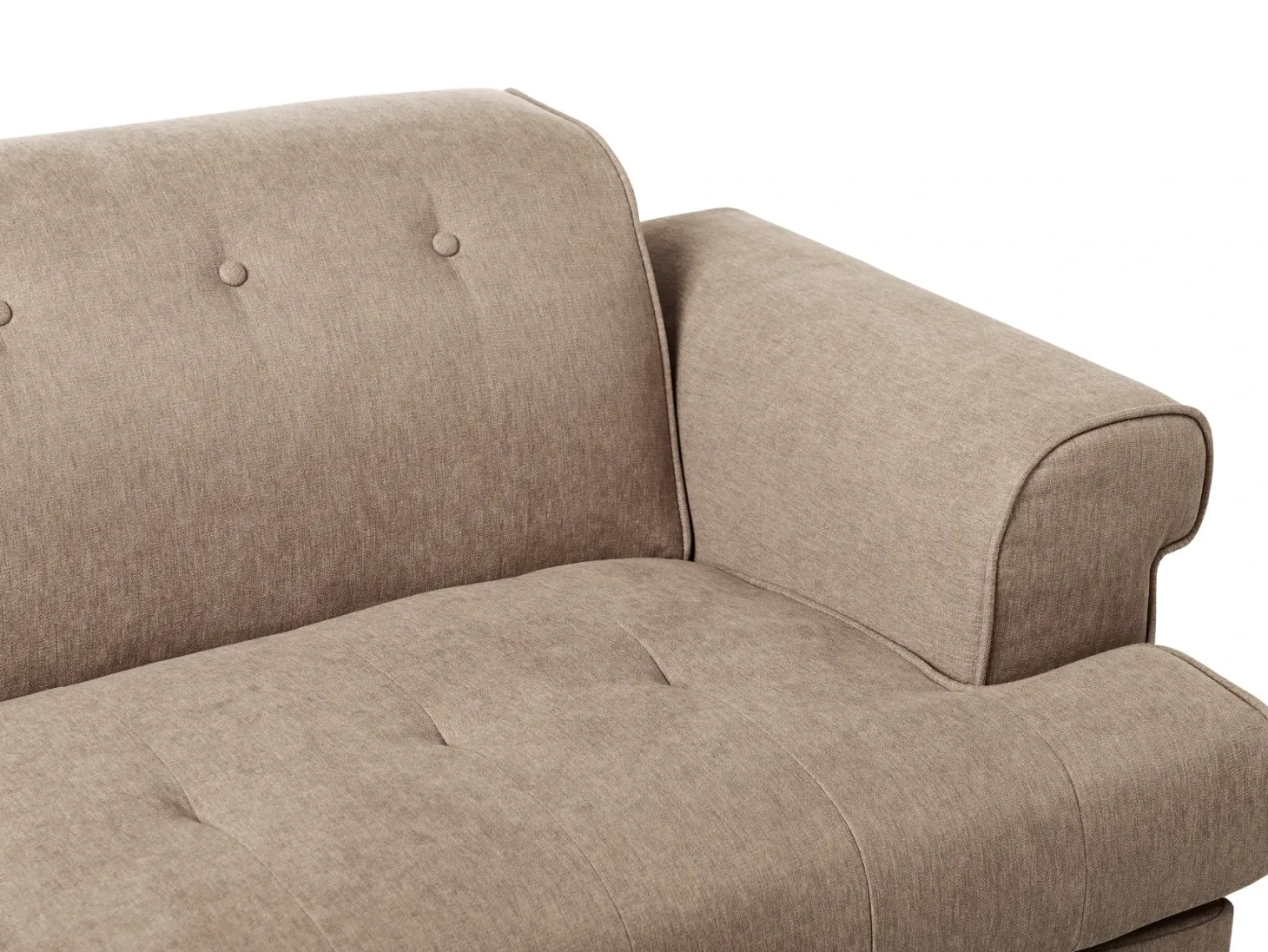 Sofa 3 personers SKIVE Lysebrun