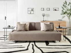 Sofa 3 personers SOKNA Brungrå med sofabord