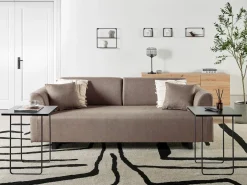 Sofa 3 personers SOKNA Brungrå med sofabord