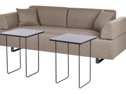 Sofa 3 personers SOKNA Brungrå med sofabord