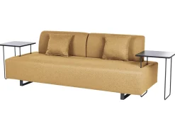 Sofa 3 personers SOKNA Sennepsgul med sofabord