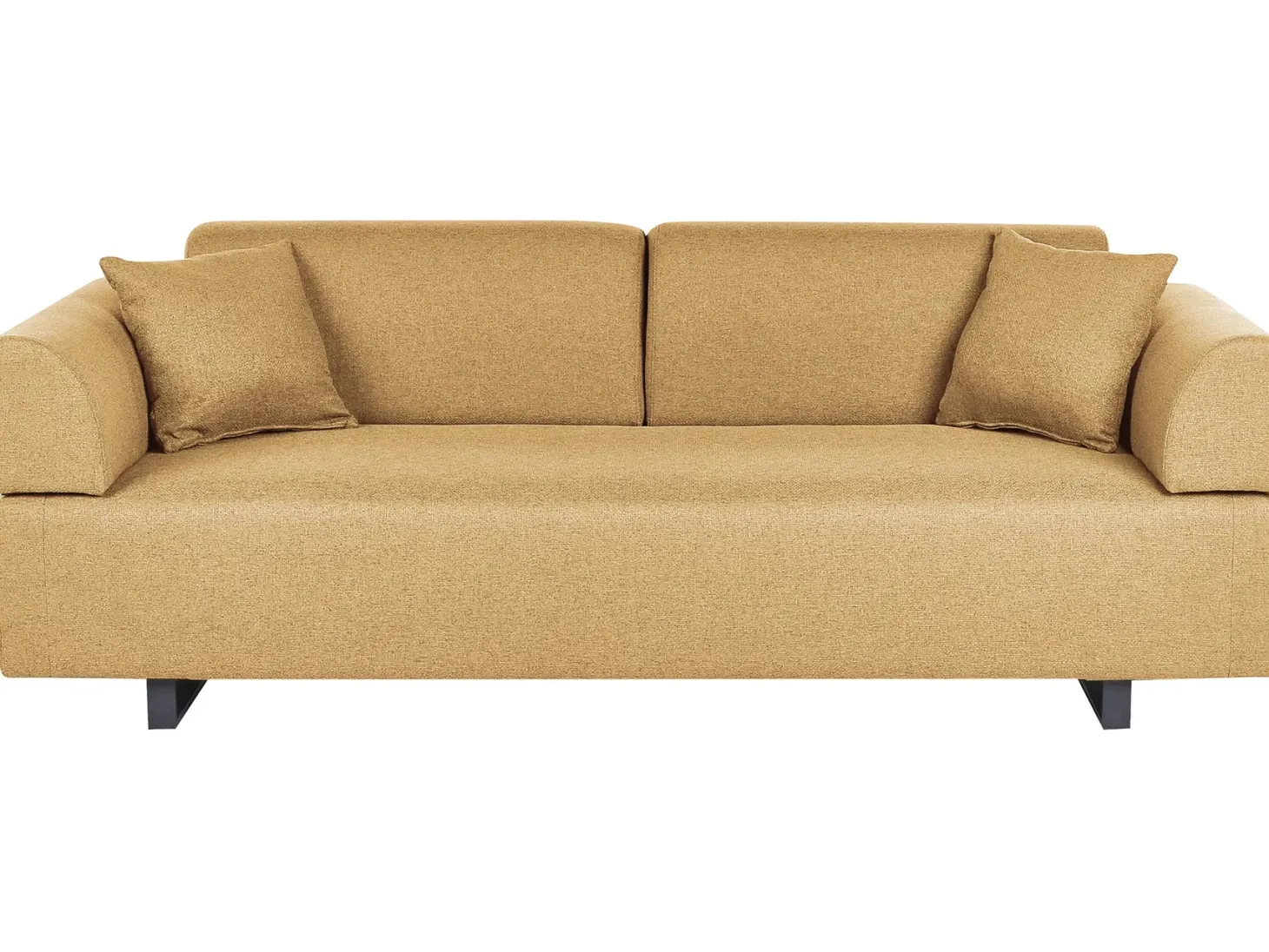 Sofa 3 personers SOKNA Sennepsgul med sofabord