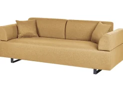 Sofa 3 personers SOKNA Sennepsgul med sofabord