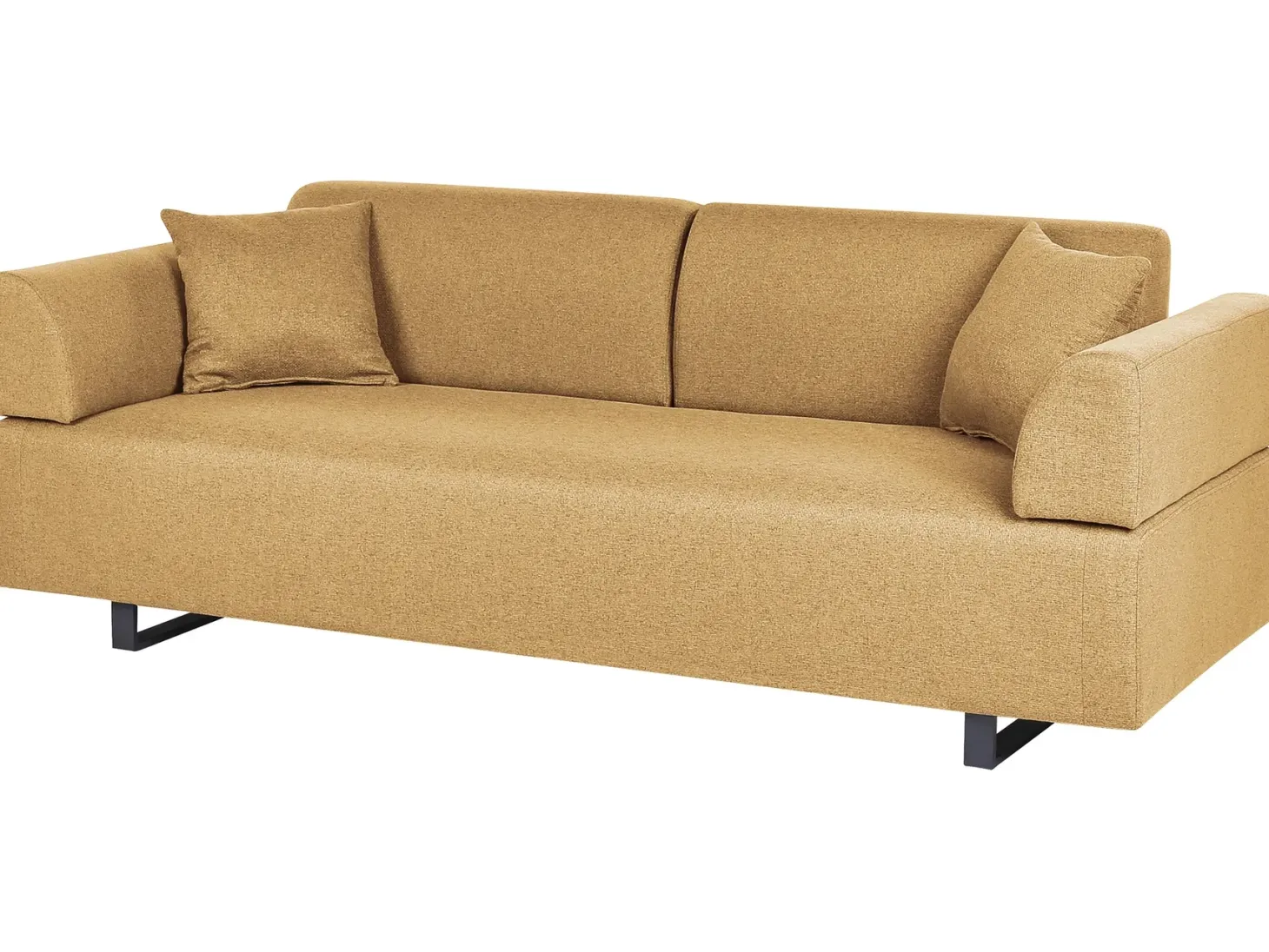 Sofa 3 personers SOKNA Sennepsgul med sofabord