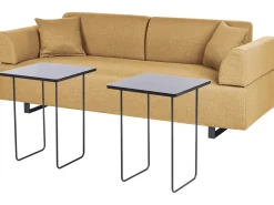 Sofa 3 personers SOKNA Sennepsgul med sofabord