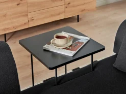 Sofa 3 personers SOKNA Sort med sofabord