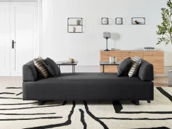 Sofa 3 personers SOKNA Sort med sofabord