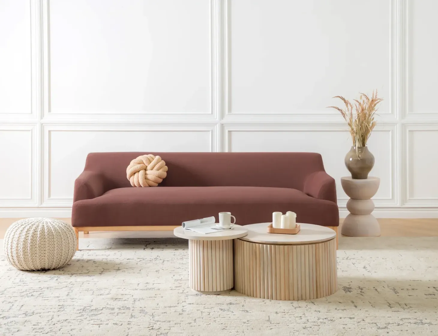Sofa 3 personers SOSJO Bordeaux