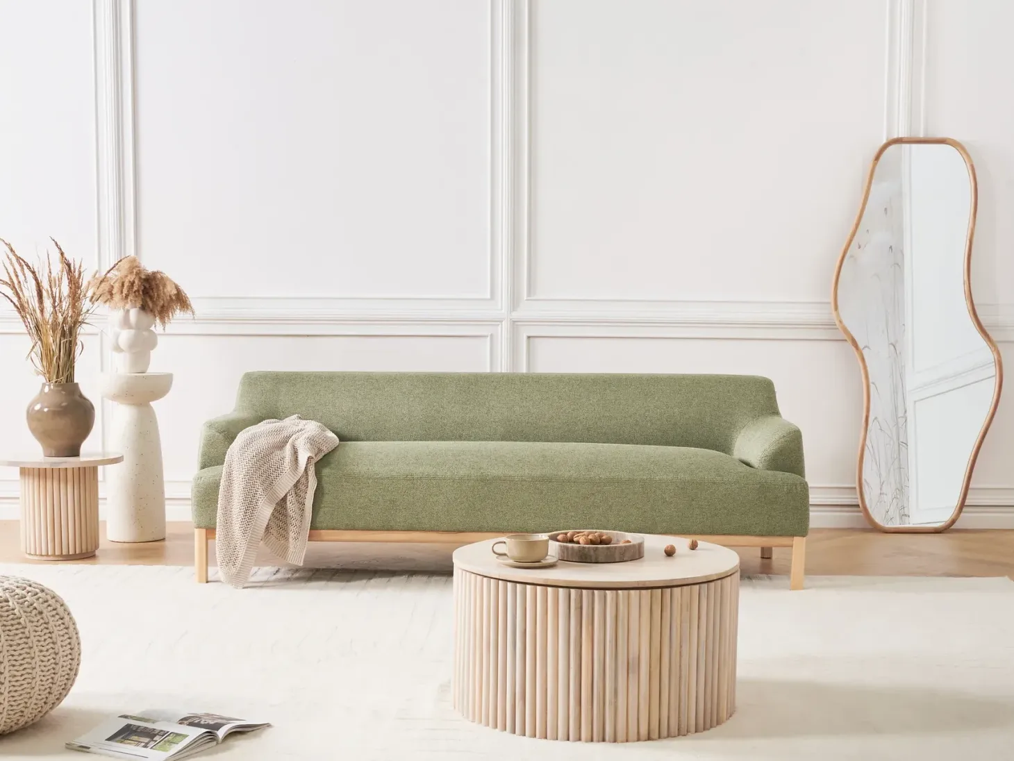 Sofa 3 personers SOSJO Olivengrøn