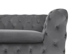 Sofa 3 personers SOTRA Velour Grå