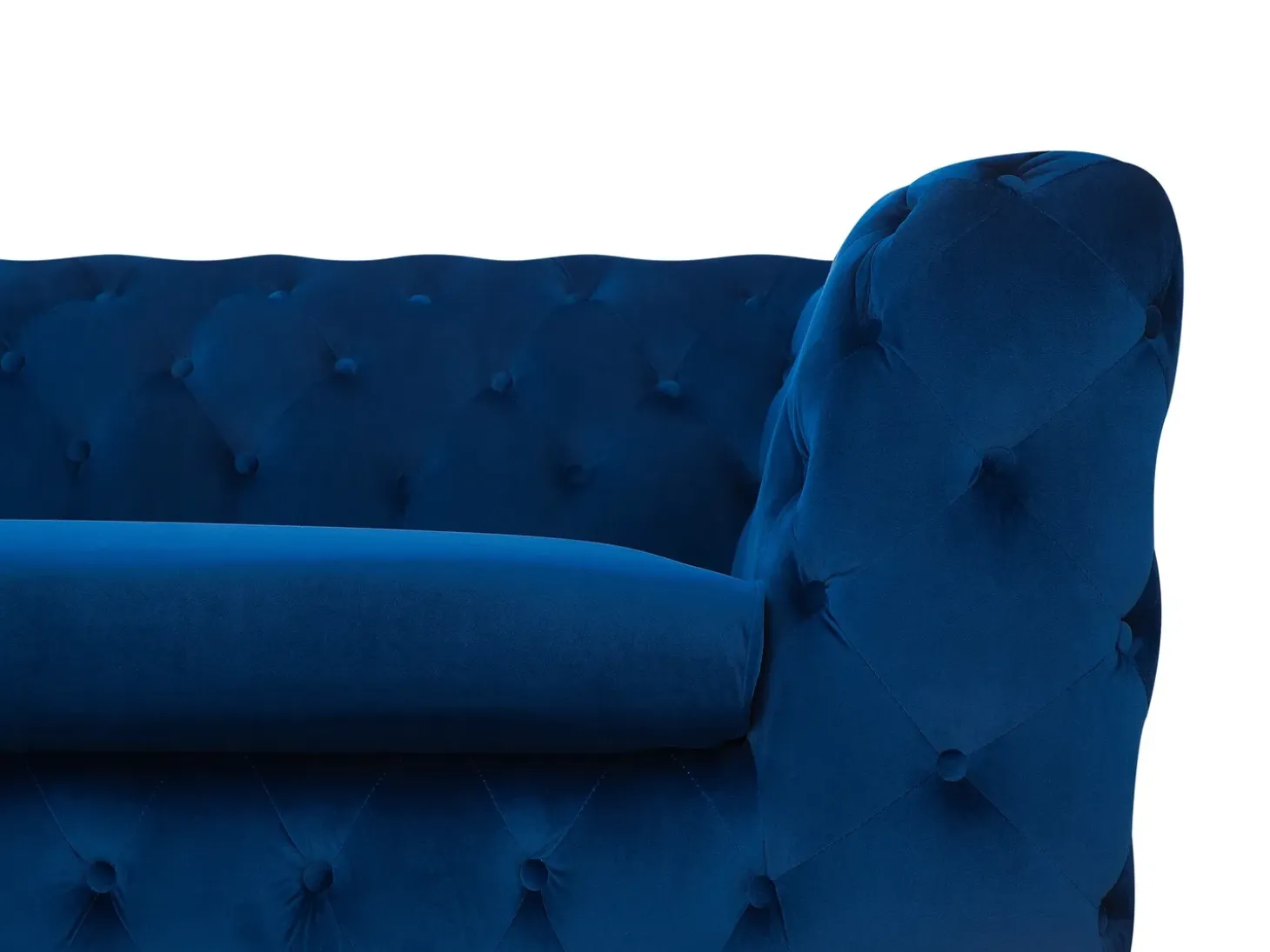 Sofa 3 personers SOTRA Velour Navy Blå