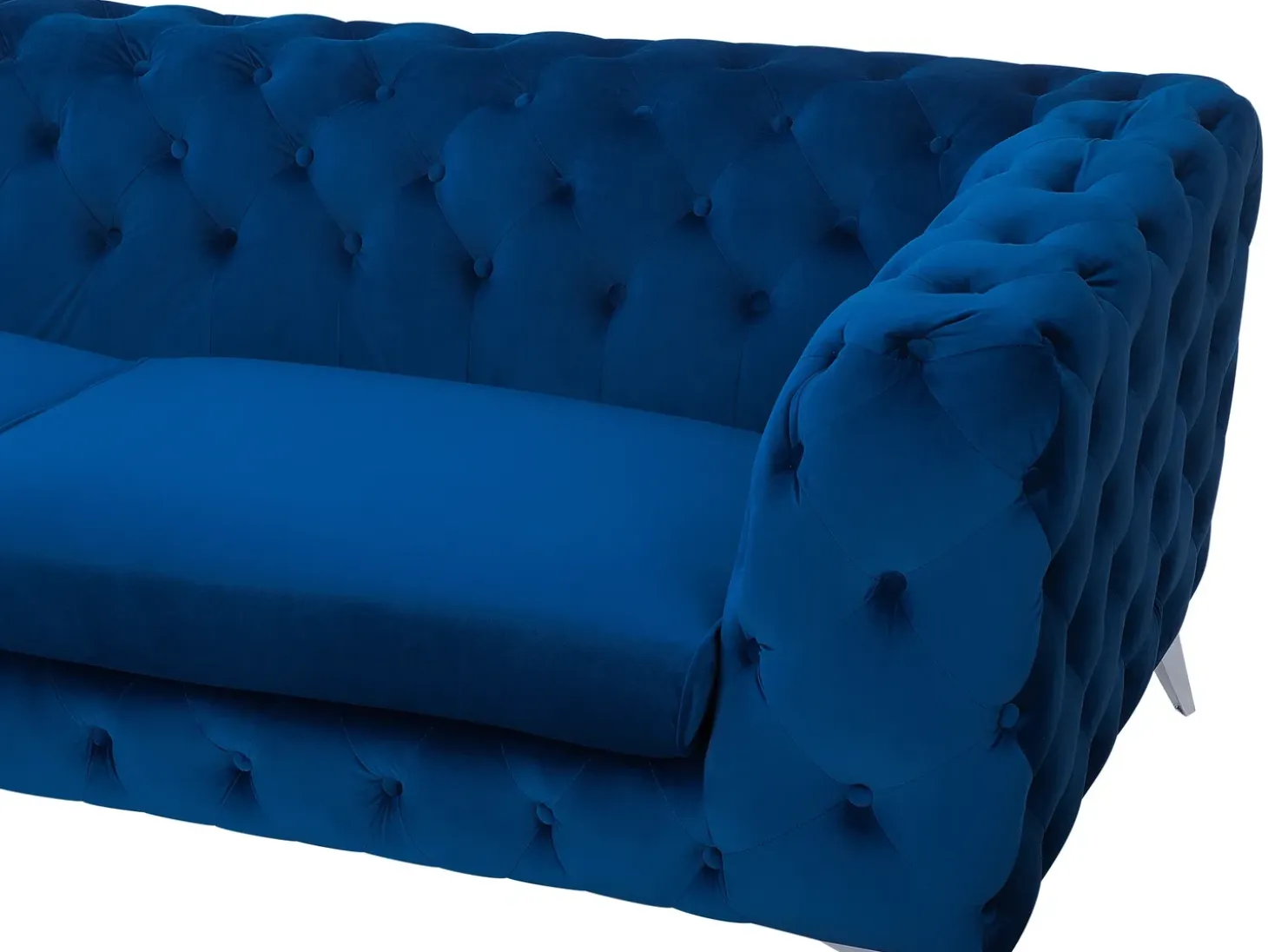 Sofa 3 personers SOTRA Velour Navy Blå