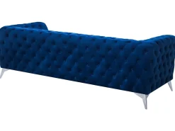 Sofa 3 personers SOTRA Velour Navy Blå