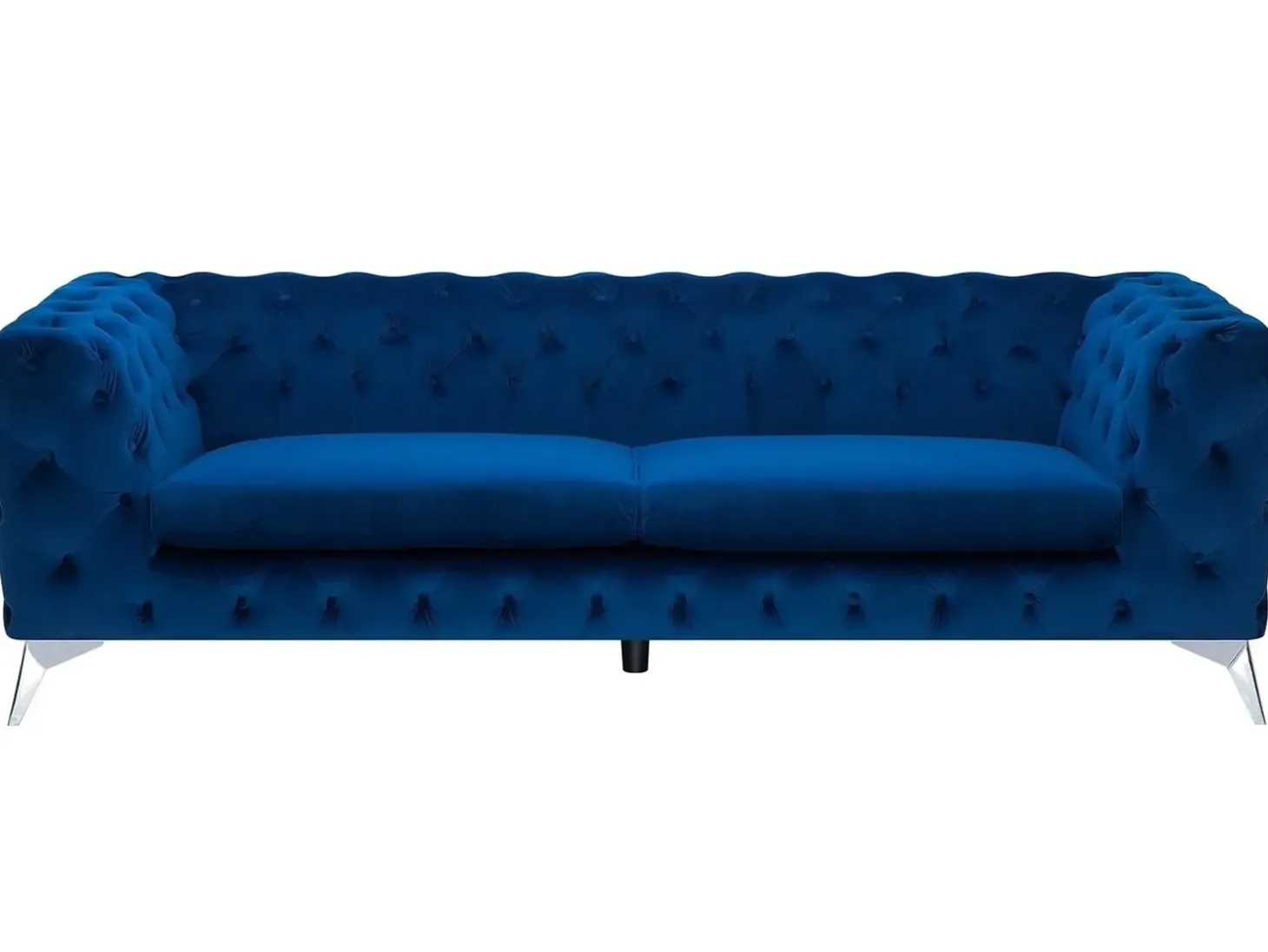 Sofa 3 personers SOTRA Velour Navy Blå