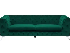 Sofa 3 personers SOTRA Velour Smaragdgrøn