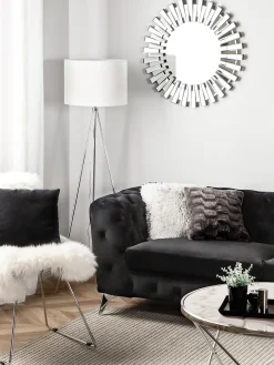 Sofa 3 personers SOTRA Velour Sort