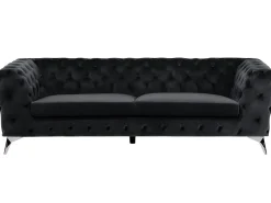Sofa 3 personers SOTRA Velour Sort