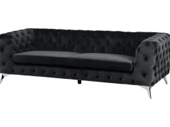 Sofa 3 personers SOTRA Velour Sort