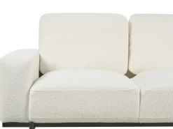 Sofa 3 personers SOVIK Boucle Cremehvid