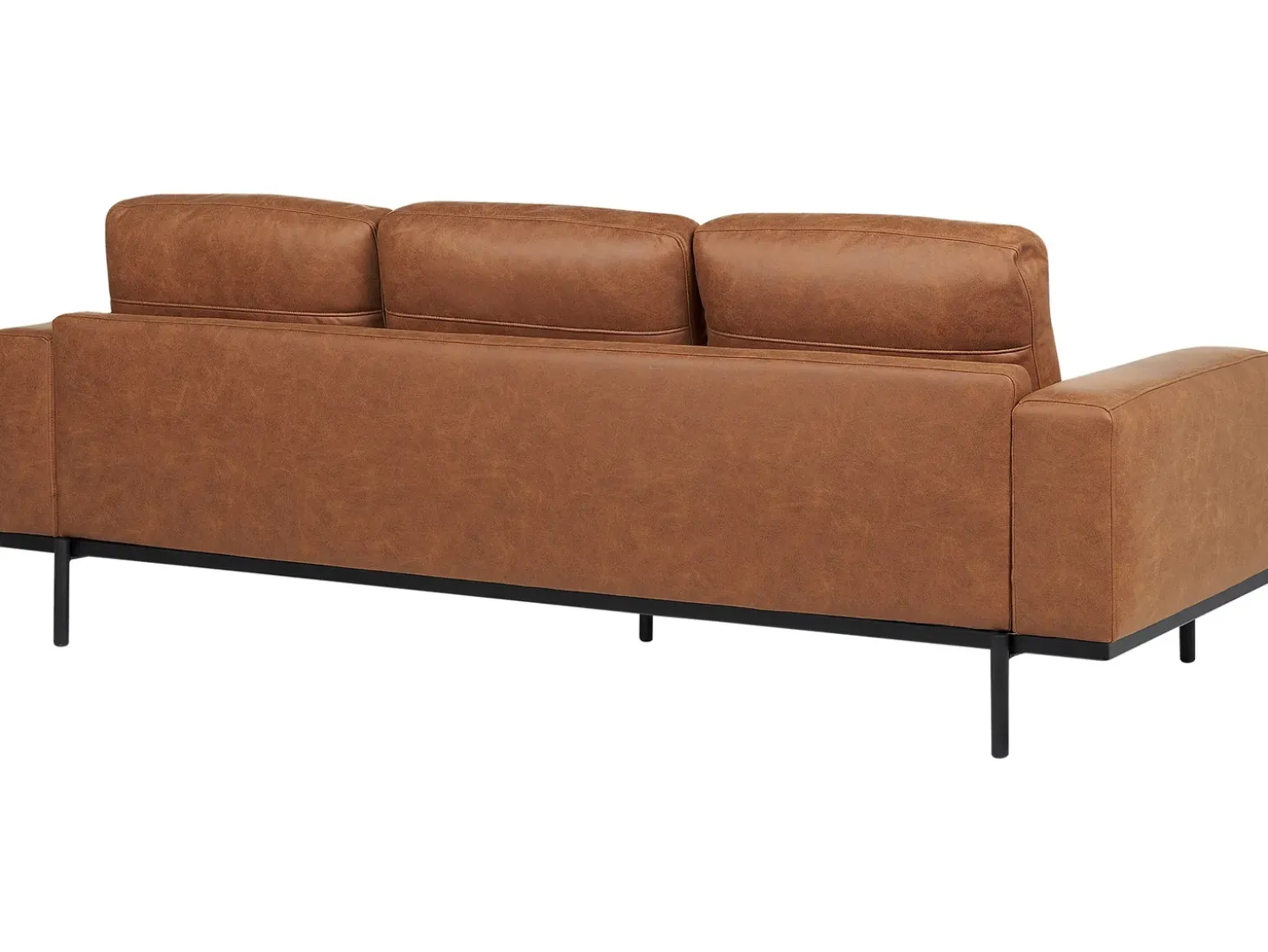 Sofa 3 personers SOVIK Kunstlæder Brun