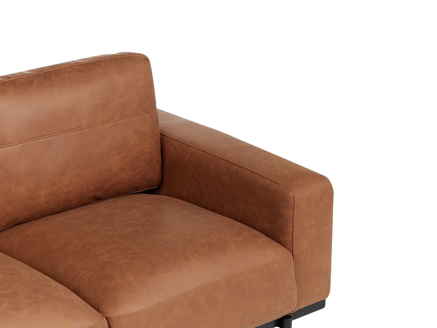 Sofa 3 personers SOVIK Kunstlæder Brun