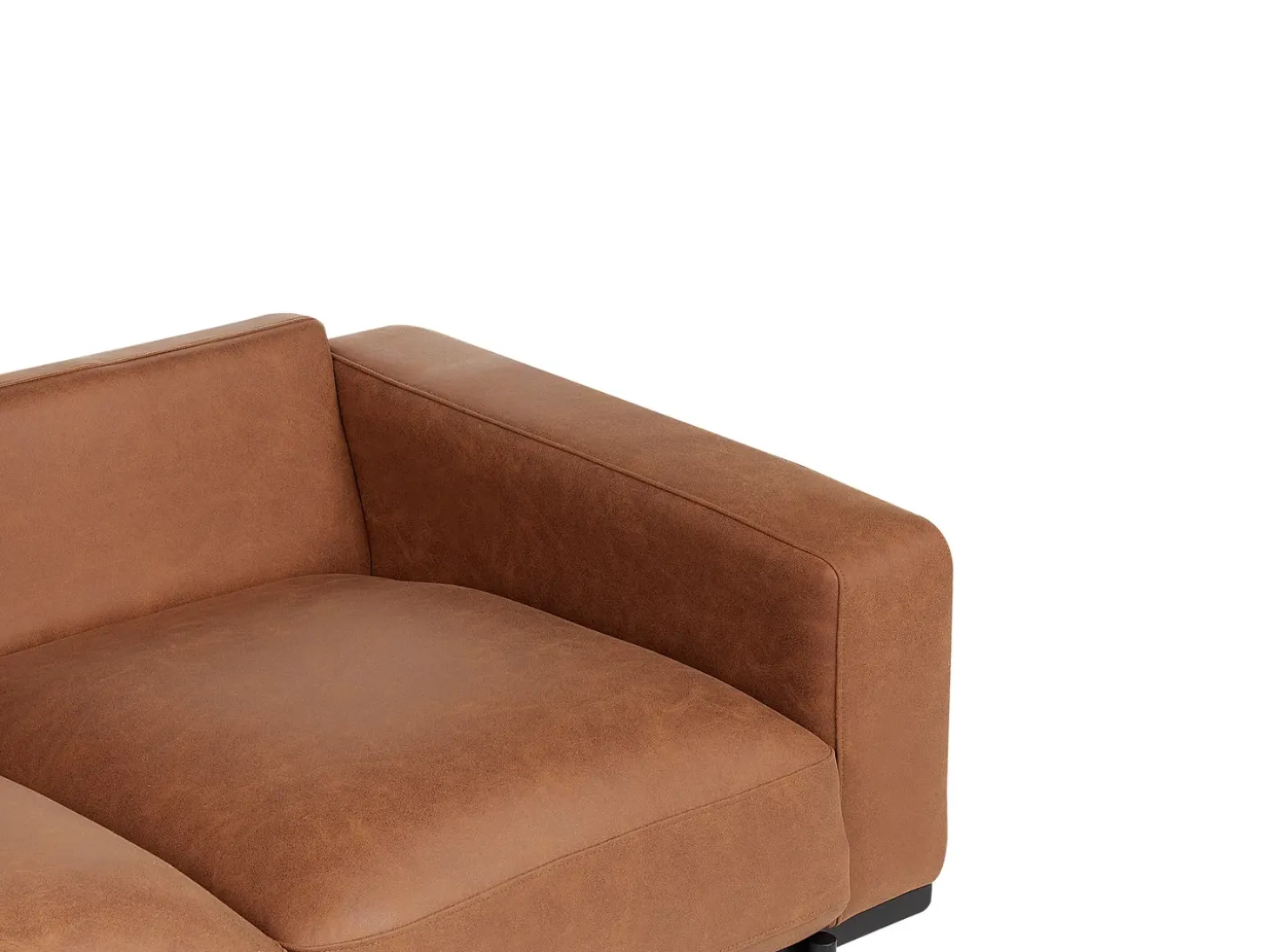 Sofa 3 personers SOVIK Kunstlæder Brun