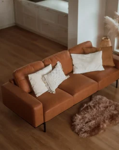 Sofa 3 personers SOVIK Kunstlæder Brun