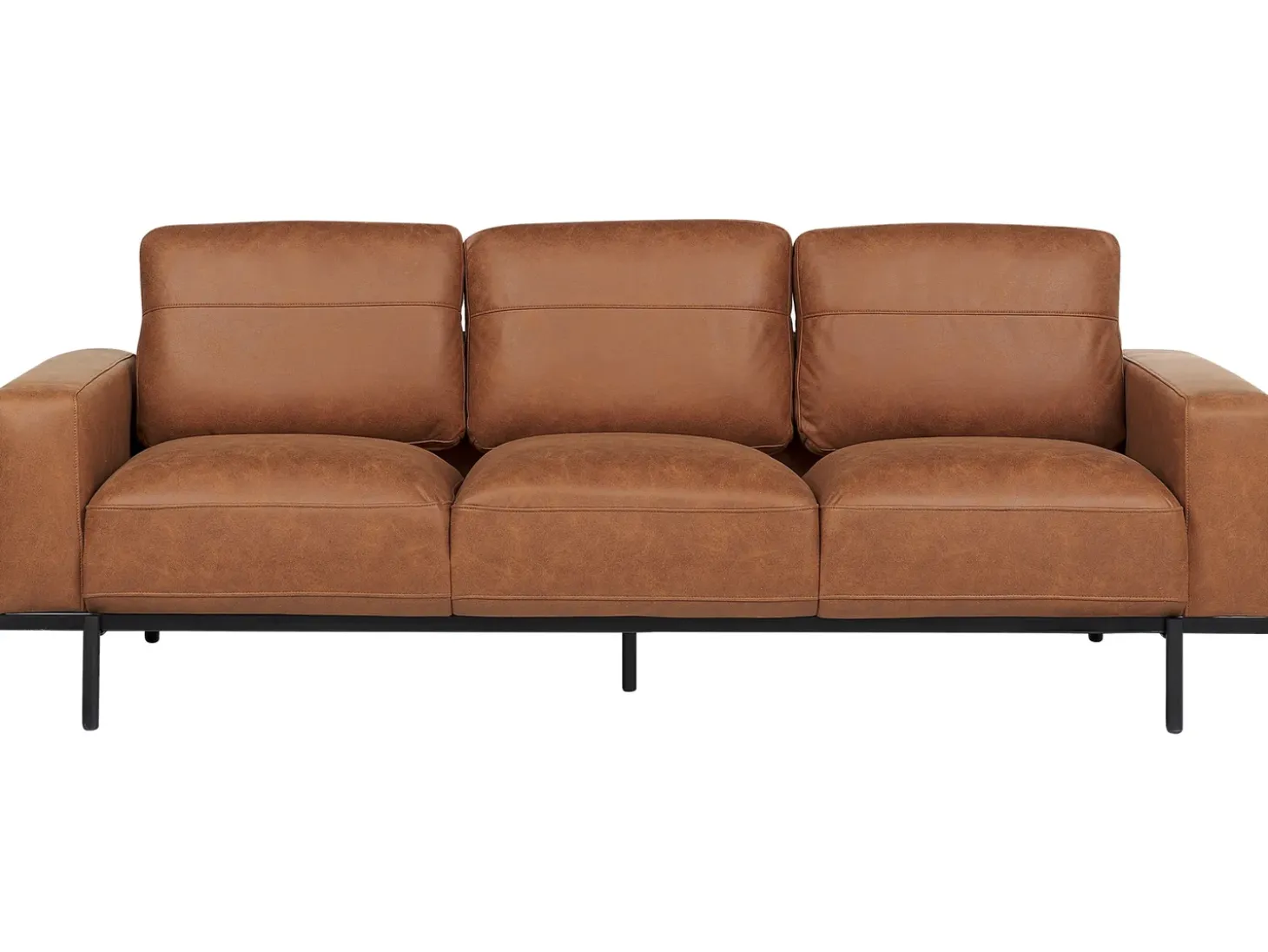 Sofa 3 personers SOVIK Kunstlæder Brun