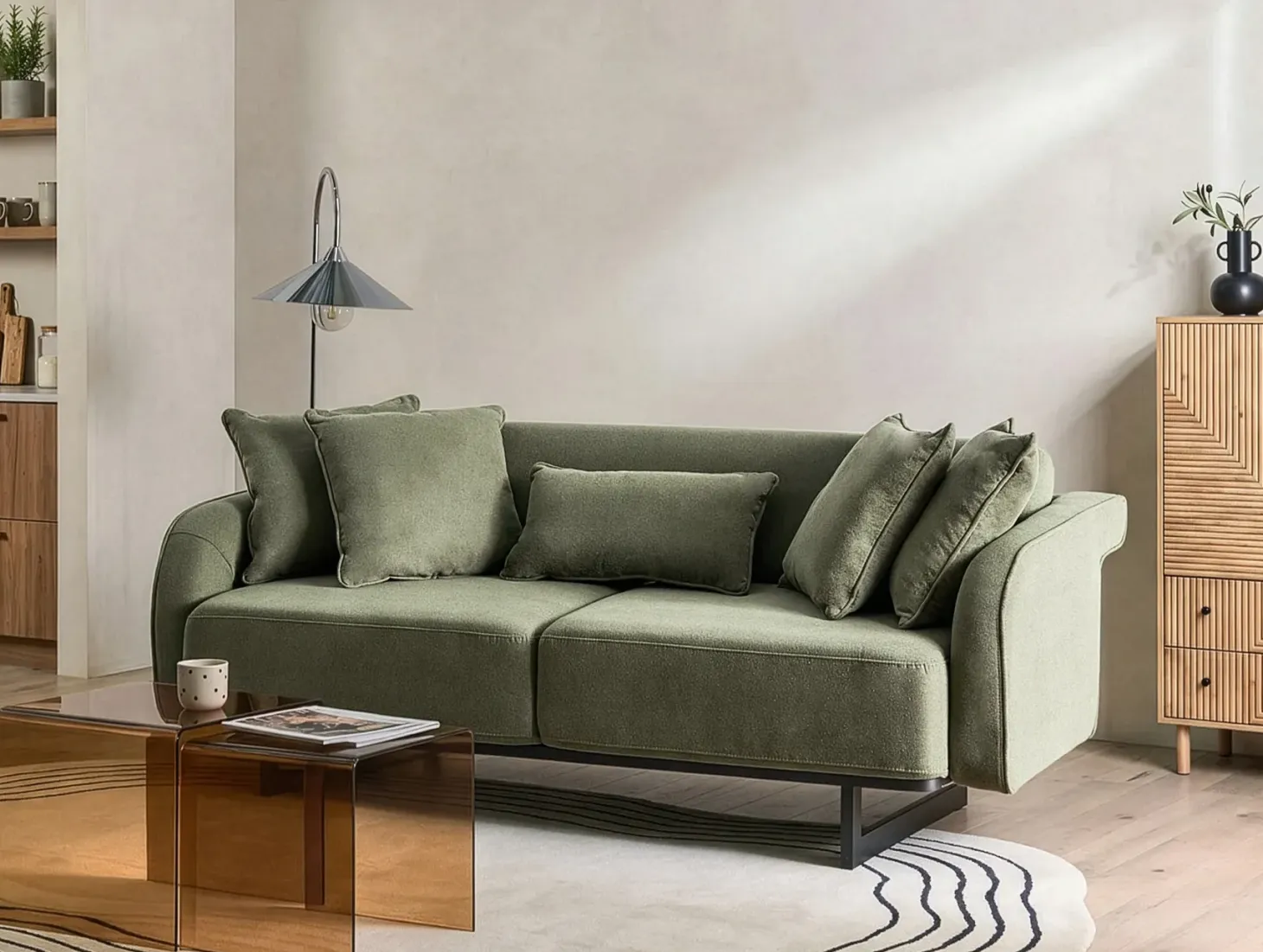 Sofa 3 personers SVANEK Grøn