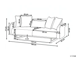 Sofa 3 personers SVANEK Grøn