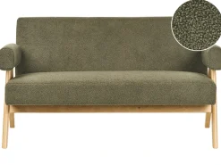 Sofa 2 personers TAMRE Boucle Grøn/ Lysebrun