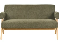 Sofa 2 personers TAMRE Boucle Grøn/ Lysebrun
