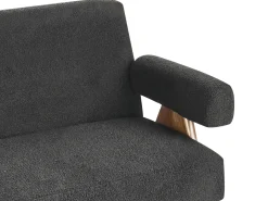 Sofa 2 personers TAMRE Boucle Sort/ mørkebrun