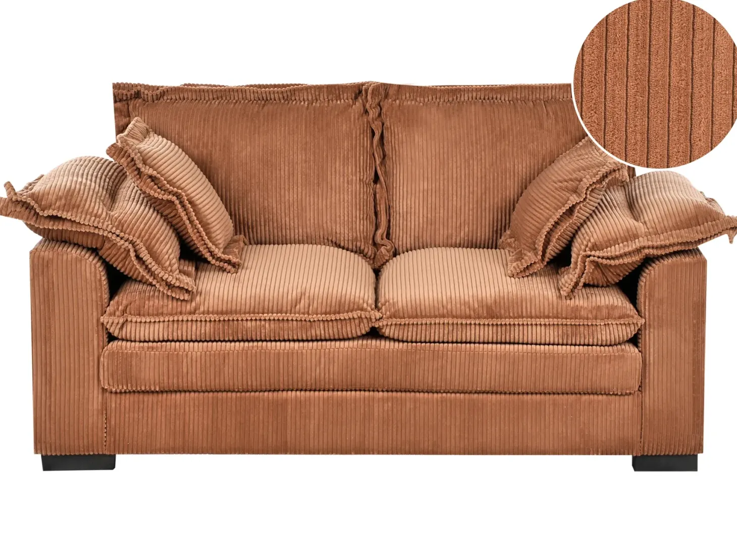 Sofa 2 personers TIRRO Fløjl Brun