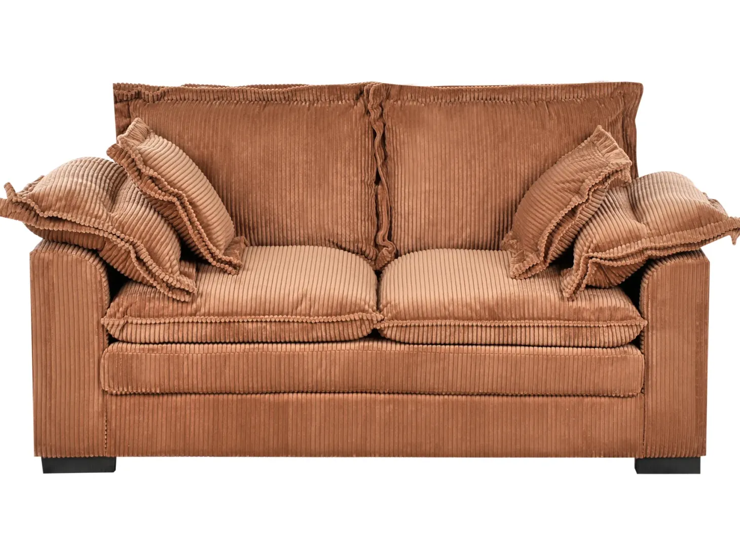Sofa 2 personers TIRRO Fløjl Brun