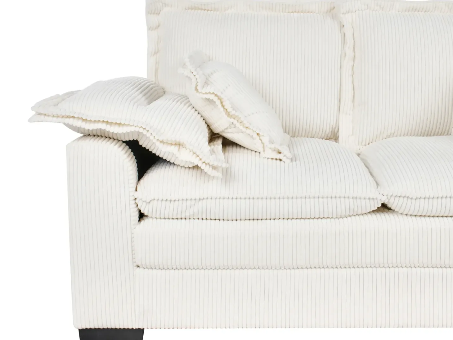Sofa 2 personers TIRRO Fløjl Hvid
