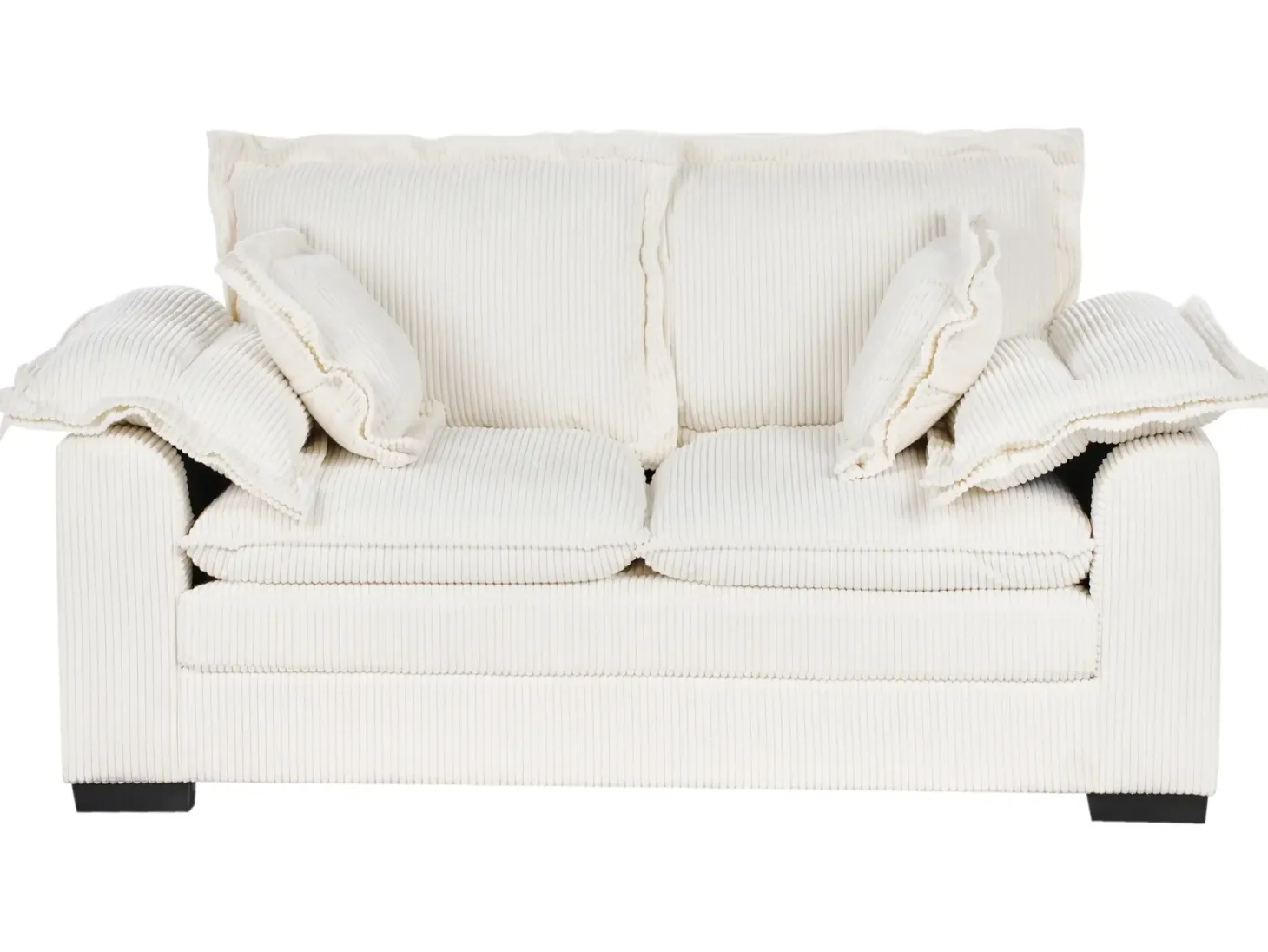 Sofa 2 personers TIRRO Fløjl Hvid