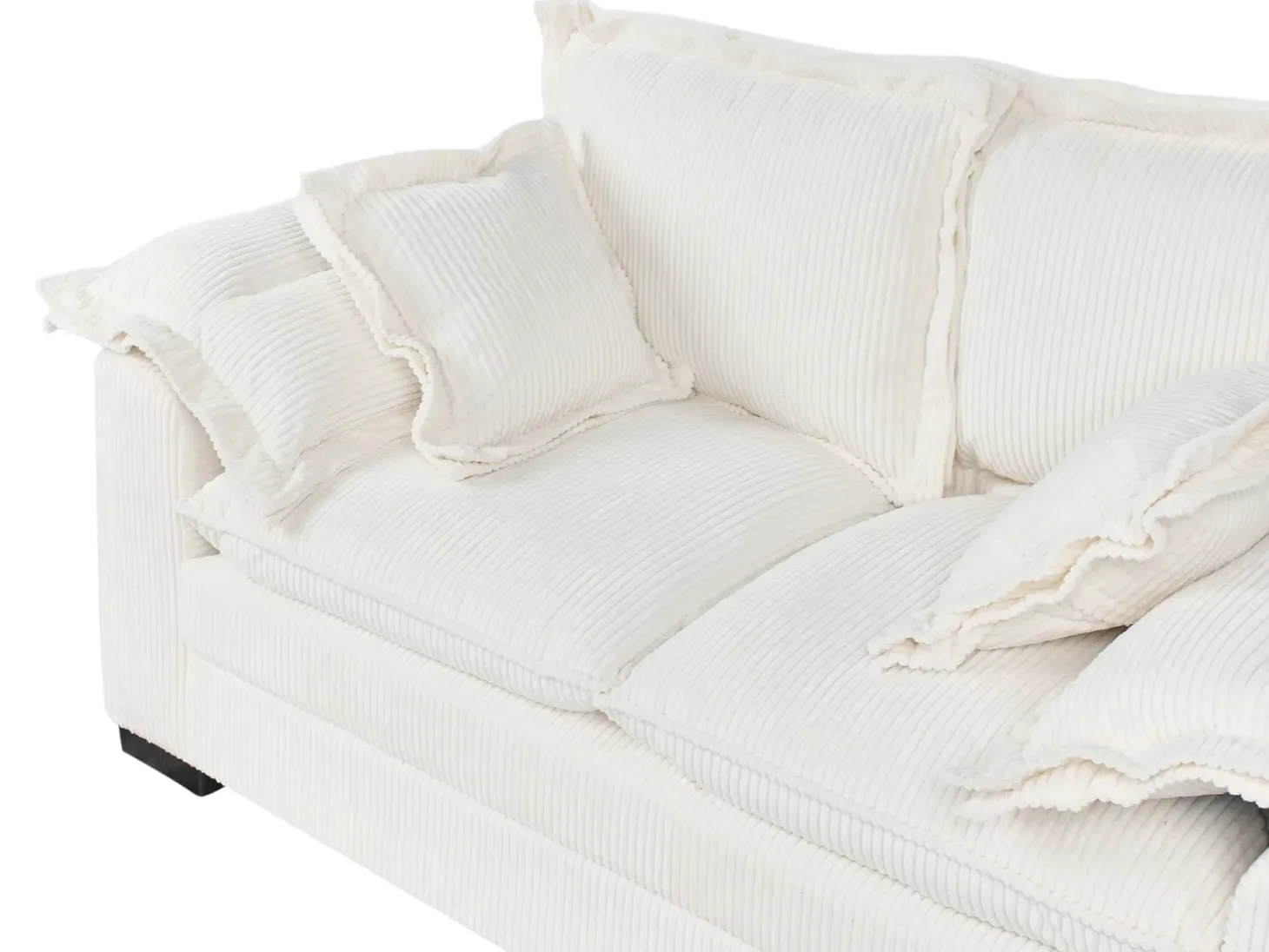Sofa 2 personers TIRRO Fløjl Hvid