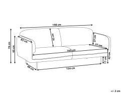 Sofa 3 personers TONSBERG Boucle Hvid