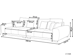 Sofa 4 personers TORPO Chenille Mørkegrøn