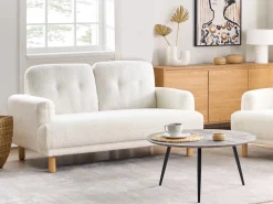 Sofa 2 personers TUVE Boucle Hvid