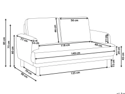 Sofa 2 personers TUVE Boucle Hvid