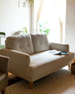 Sofa 2 personers TUVE Cremehvid