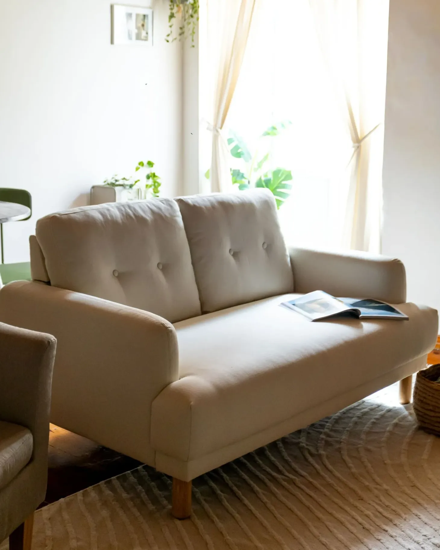 Sofa 2 personers TUVE Cremehvid