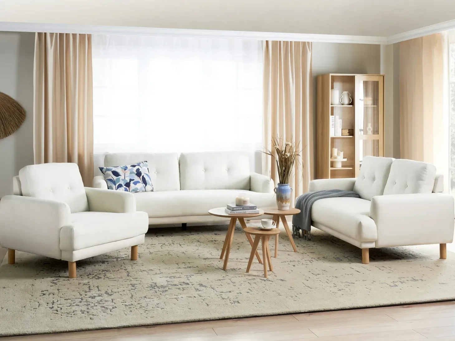 Sofa 3 personers TUVE Cremehvid